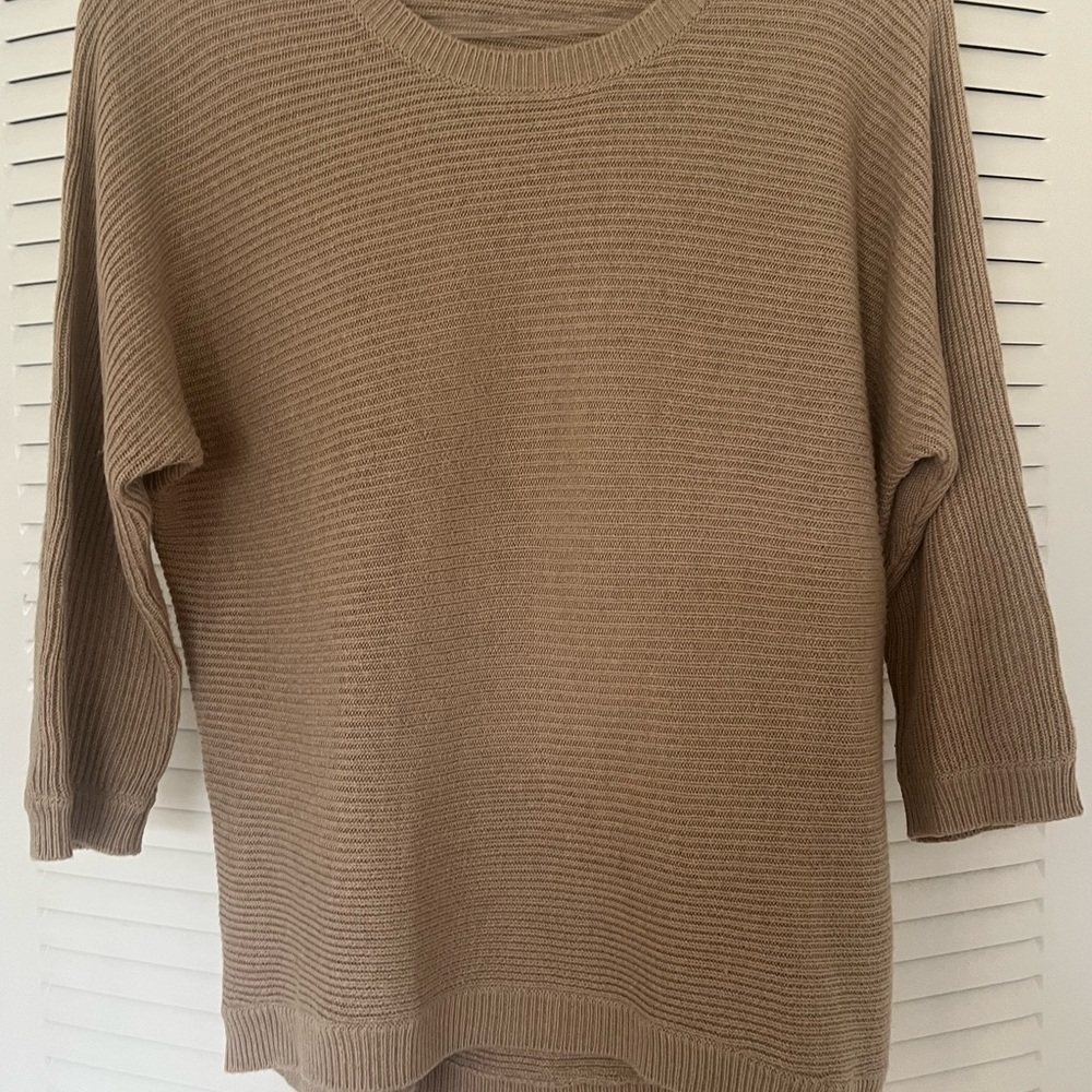 Women's Tan cashmere and wool blend sweater